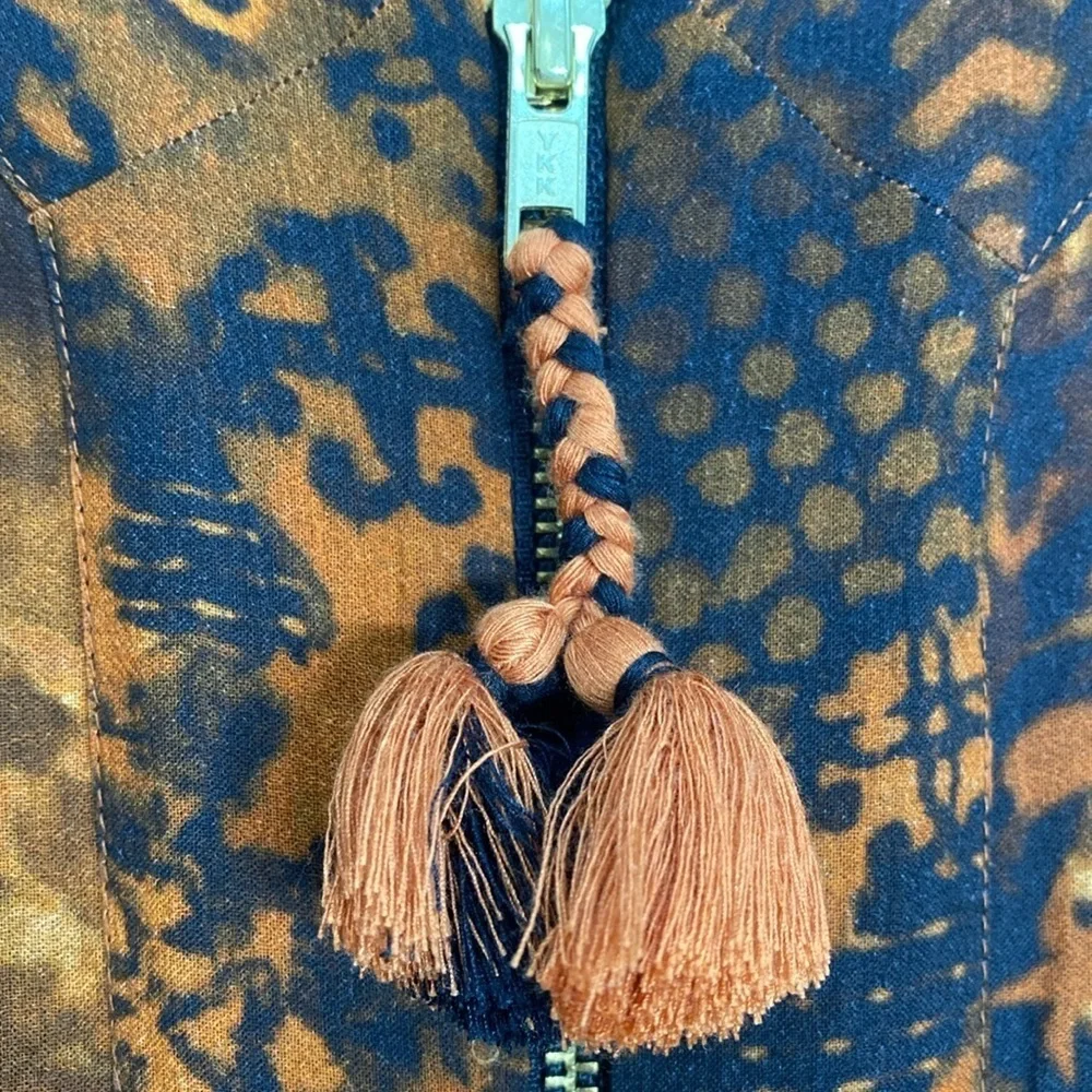 Soft Surroundings Midi Dress 12 Boho Art to Wear Burnished Copper - Picture 6 of 14